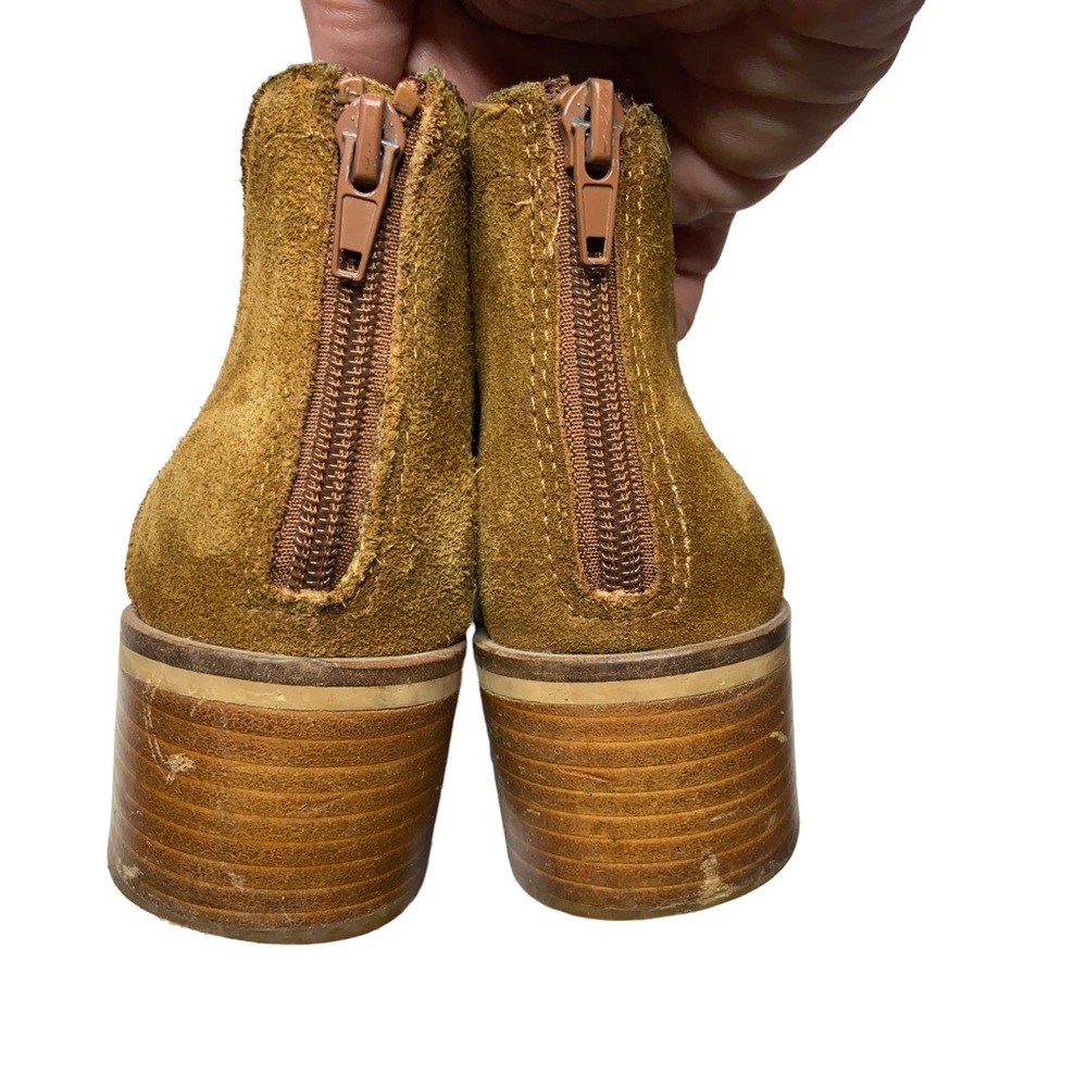 STEVE MADDEN Ankle Boots Lancaster Suede Leather Western Cognac Size 7M - Picture 10 of 13